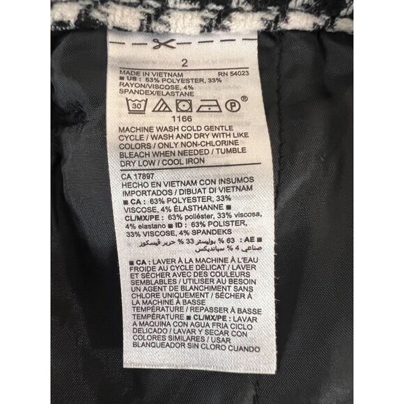 Old Navy Women's Pull On Crop Pants Black White Houndstooth Size 2 - Picture 5 of 11